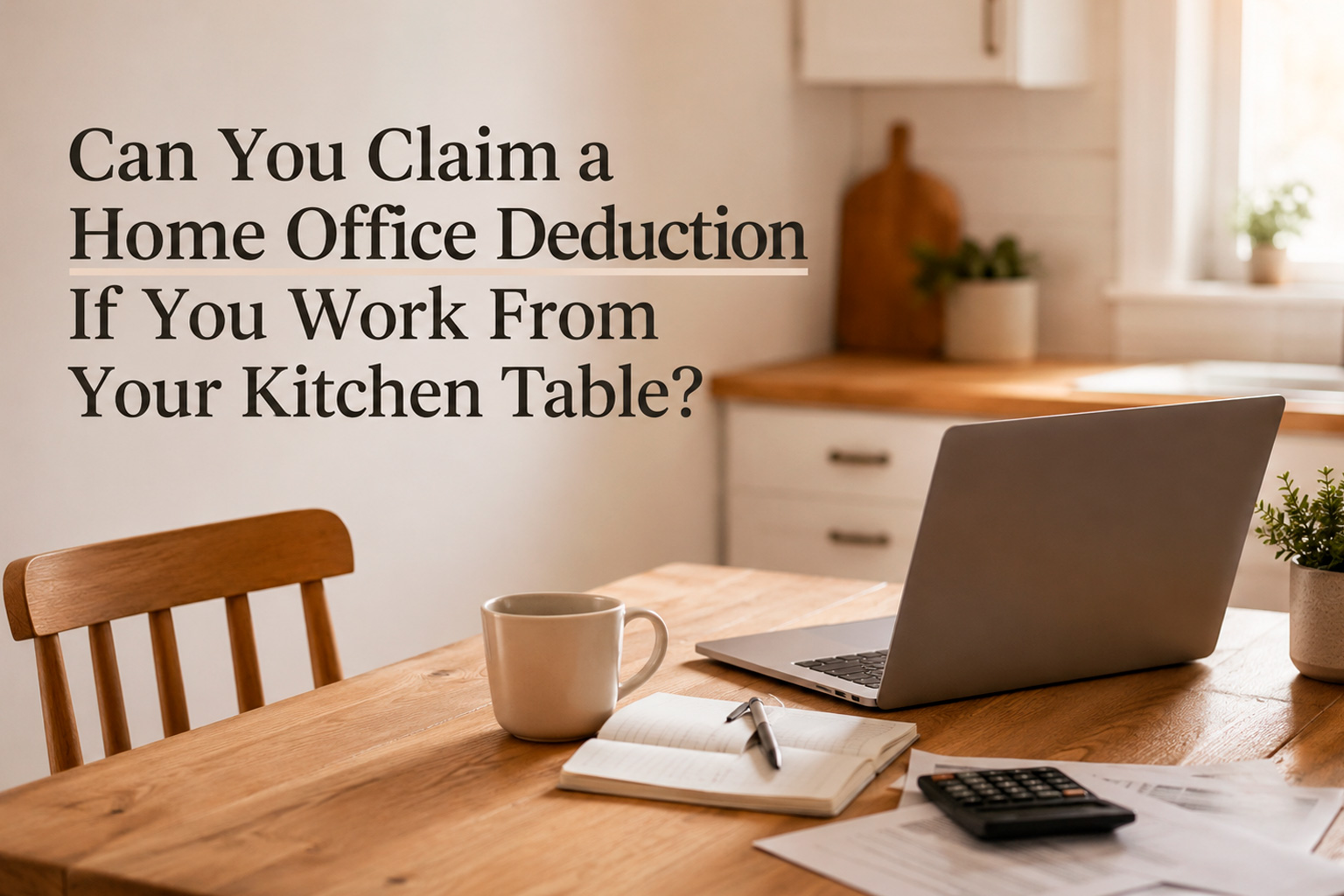 Can You Claim a Home Office Deduction If You Work From Your Kitchen Table?