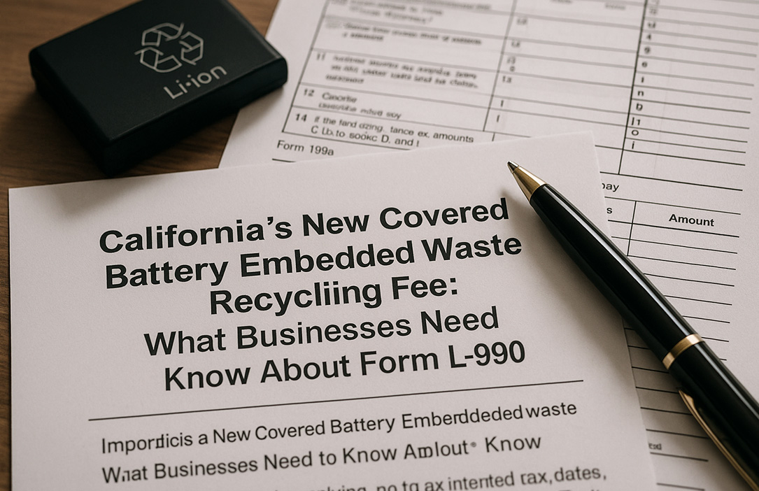 California’s New Covered Battery Embedded Waste Recycling Fee: What Businesses Need to Know About Form L-990